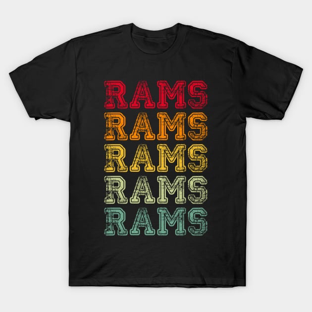 Vintage Retro Rams Gift T-Shirt by BadDesignCo